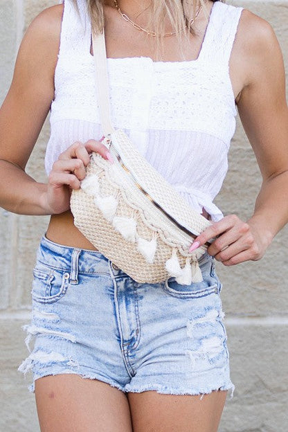 Esme Crochet Tassel Sling Bag Aili's Corner