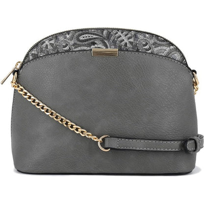 Paisley Accent Small Dome Boho Crossbody Bag Fashion World