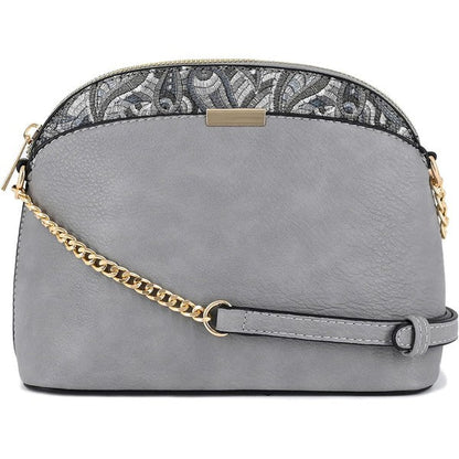 Paisley Accent Small Dome Boho Crossbody Bag Fashion World