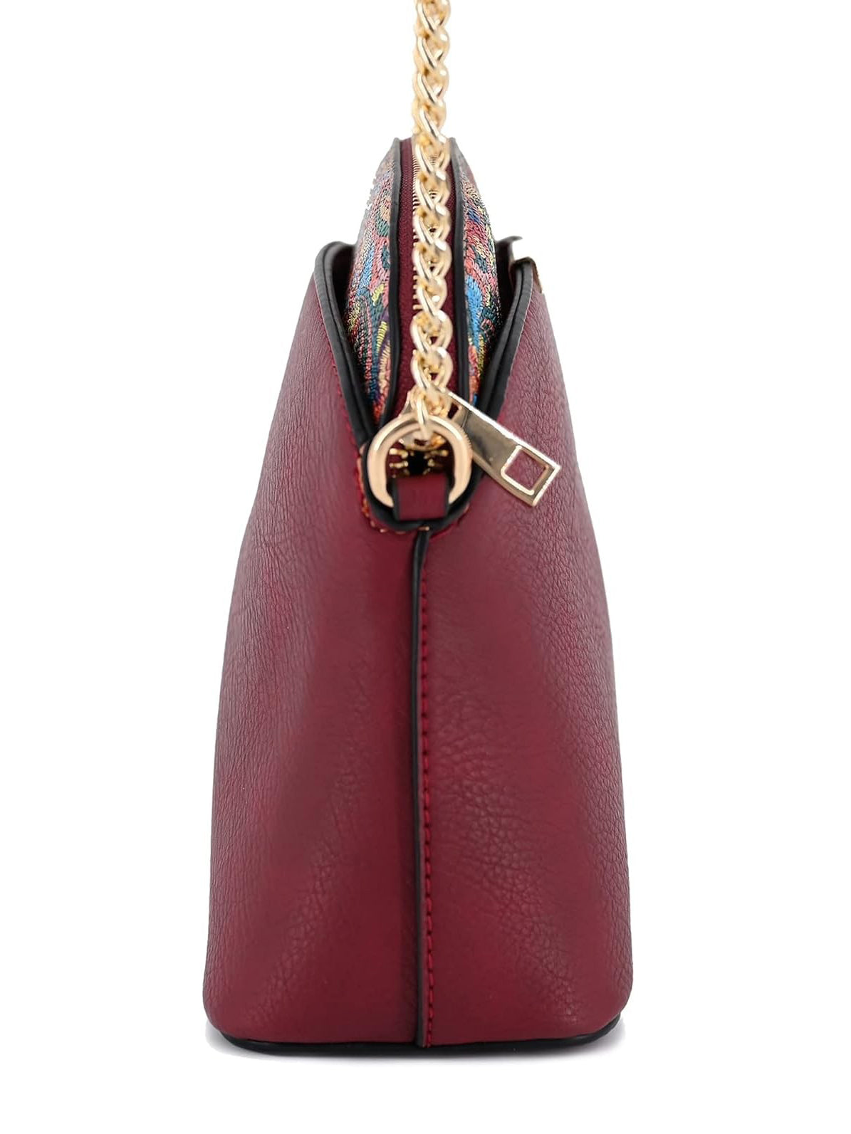 Paisley Accent Small Dome Boho Crossbody Bag Fashion World