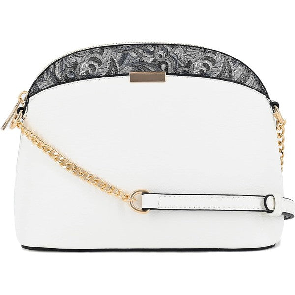 Paisley Accent Small Dome Boho Crossbody Bag Fashion World