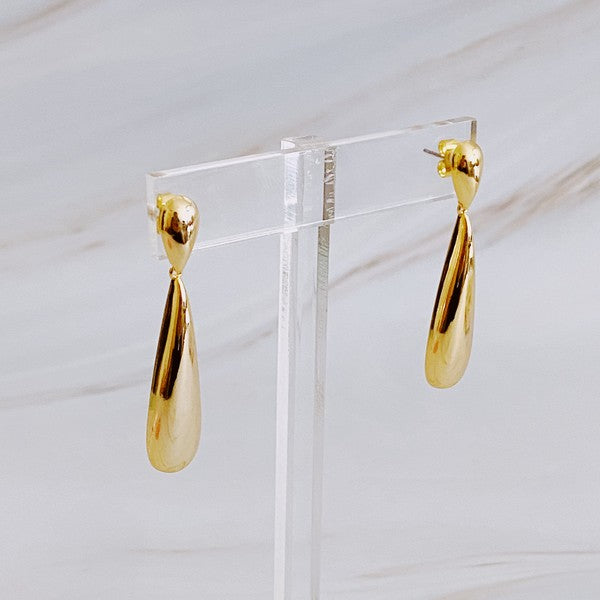 Golden Object Double Tier Earrings