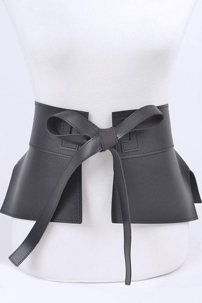 Iconic Faux Leather Skirt Tie Belt Artini Accessories