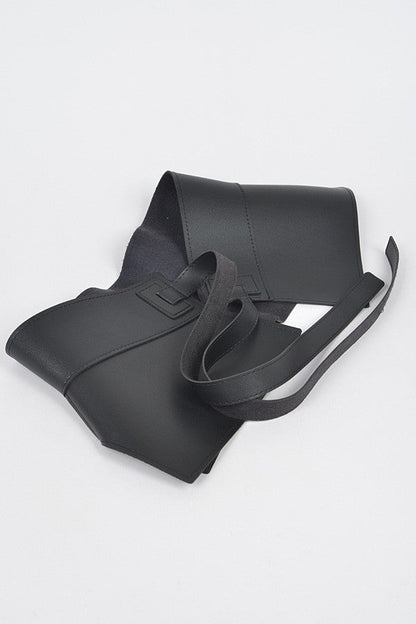 Iconic Faux Leather Skirt Tie Belt Artini Accessories