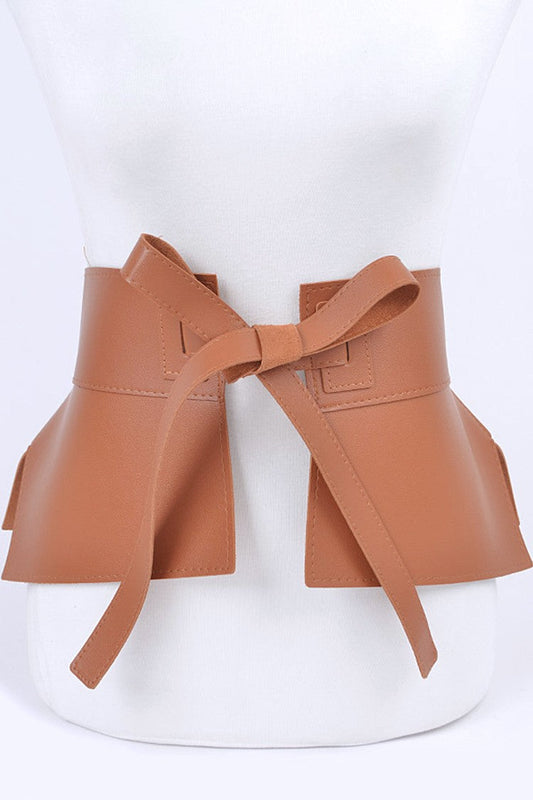 Iconic Faux Leather Skirt Tie Belt Artini Accessories