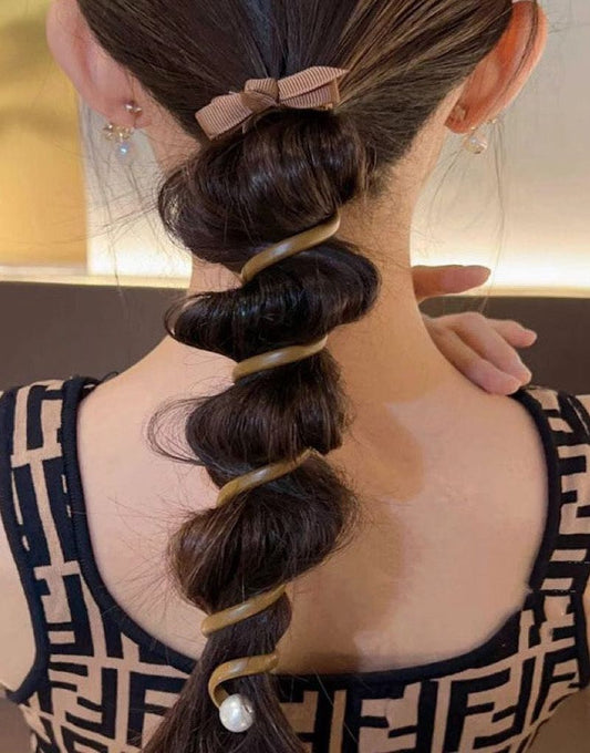 Spiral-Shaped Wire Twisted Braid Hair Clip Miss Sparkling