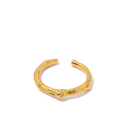 Tree and Vine Artsy Gold Rings Set - Set of 3