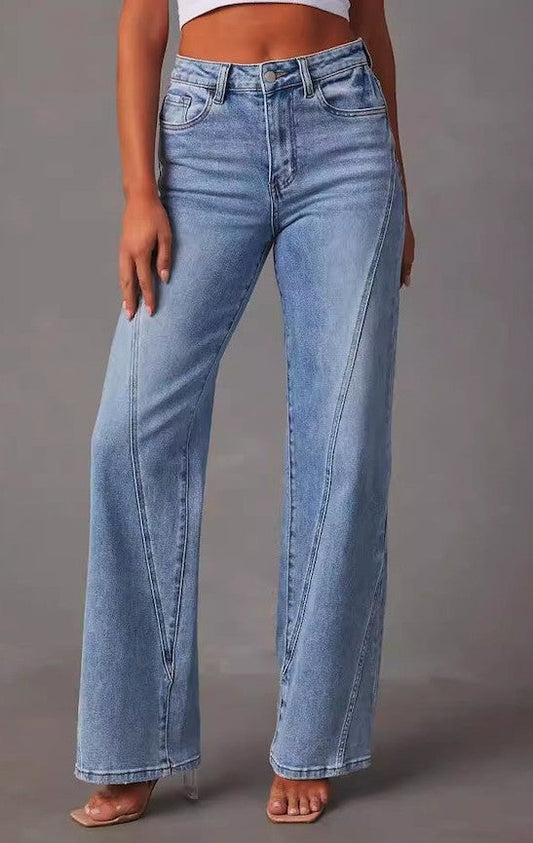 Flared High Waisted Denim Jeans Miss Sparkling