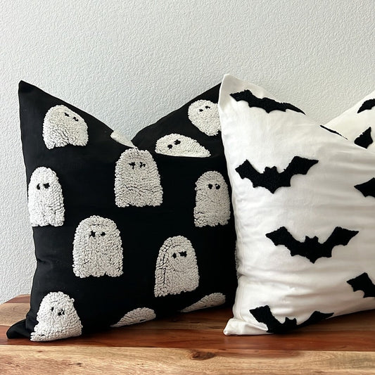 Halloween Throw Pillow Covers - Bats, Ghosts  DAME BOHEME