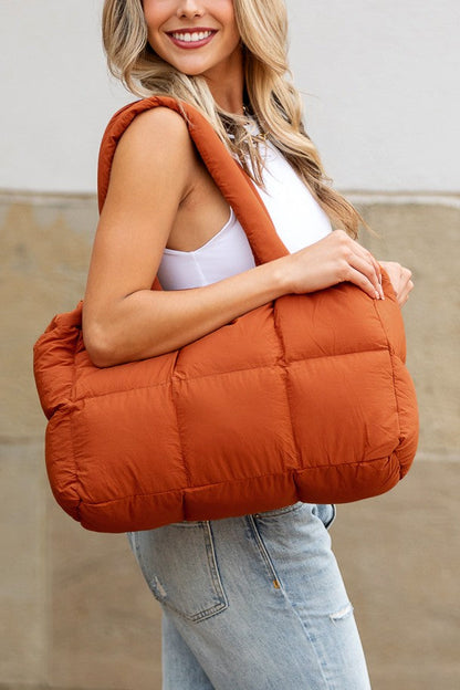 Daphne Top Zip Puffer Tote Aili's Corner