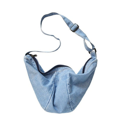 Tatum Denim Sling Cotton Bag with Adjustable Strap Aili's Corner