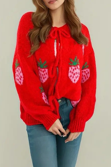 Strawberry Cardigan  DAME BOHEME