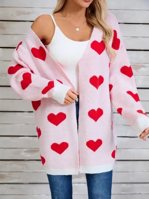Open Front Heart Cardigan  DAME BOHEME