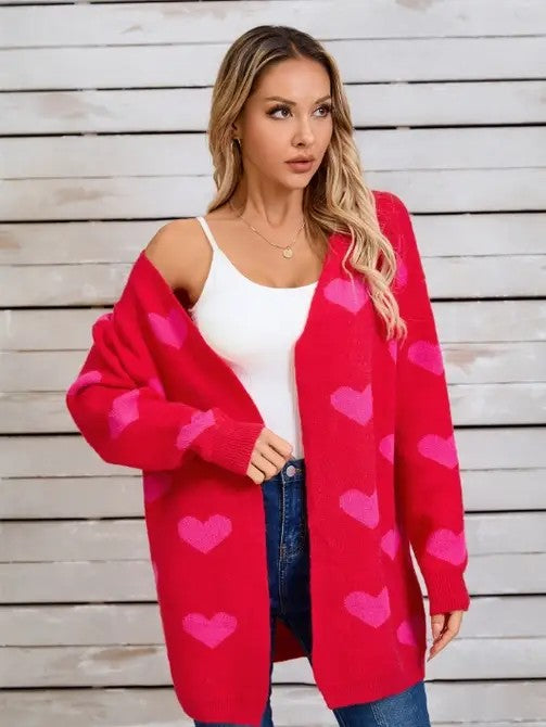 Open Front Heart Cardigan  DAME BOHEME