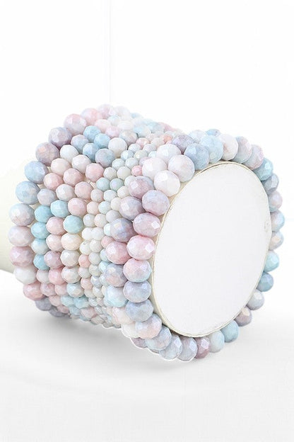 Mix Shades Layered Stretch Bracelet Set LA Jewelry Plaza