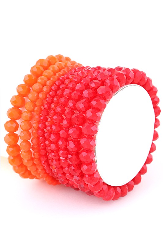 Mix Shades Layered Stretch Bracelet Set  DAME BOHEME