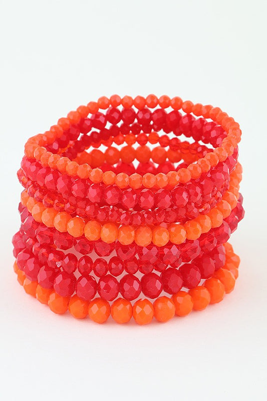 Mix Shades Layered Stretch Bracelet Set LA Jewelry Plaza