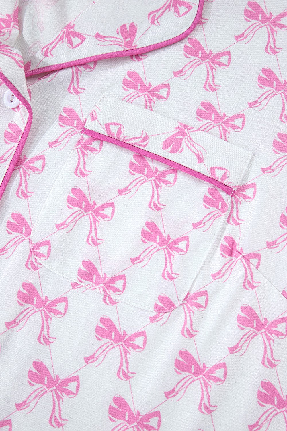 Bowknot Shirt and Ruffle Shorts 2 Pc Pajama Set SHEWIN INC.