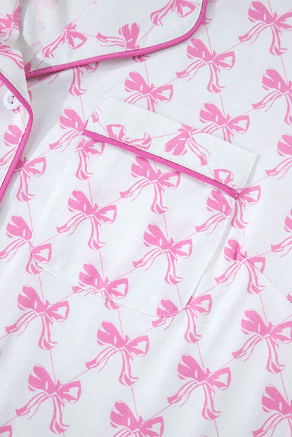 Bowknot Shirt and Ruffle Shorts 2 Pc Pajama Set SHEWIN INC.