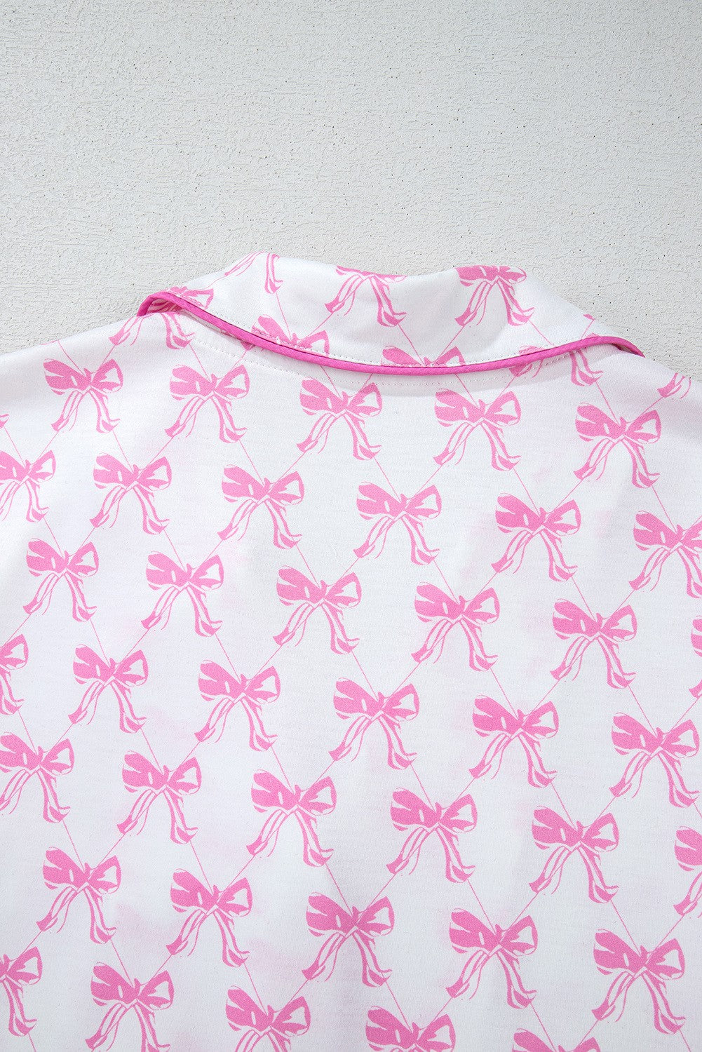 Bowknot Shirt and Ruffle Shorts 2 Pc Pajama Set SHEWIN INC.