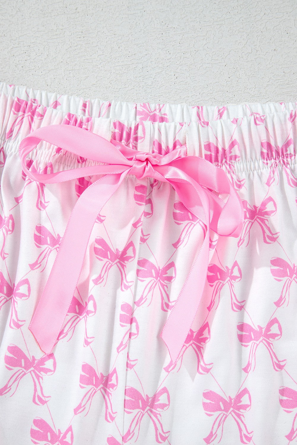 Bowknot Shirt and Ruffle Shorts 2 Pc Pajama Set SHEWIN INC.
