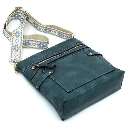 Guitar Strap Faux Leather Crossbody Bag Fashion World