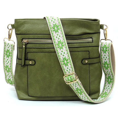 Guitar Strap Faux Leather Crossbody Bag Fashion World