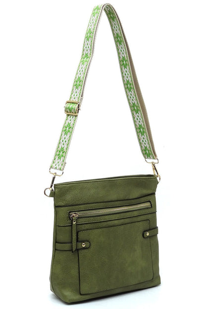 Guitar Strap Faux Leather Crossbody Bag Fashion World
