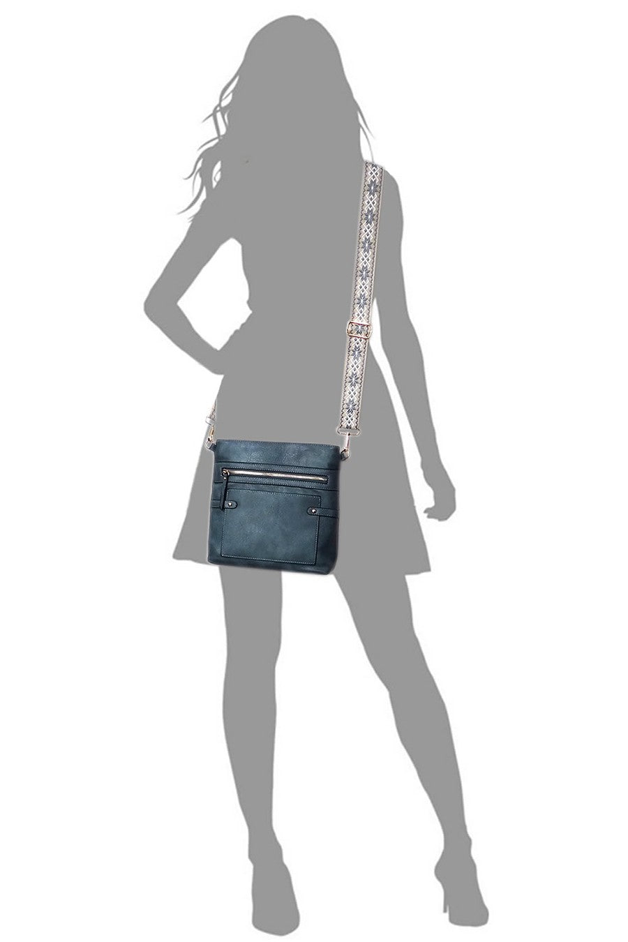 Guitar Strap Faux Leather Crossbody Bag Fashion World