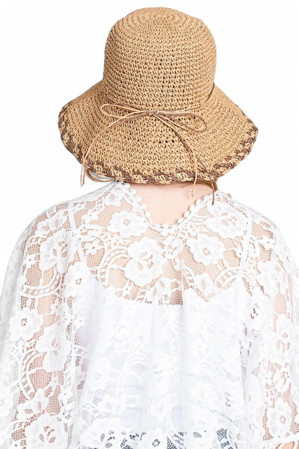 Crochet Straw Bucket Hat LA Jewelry Plaza