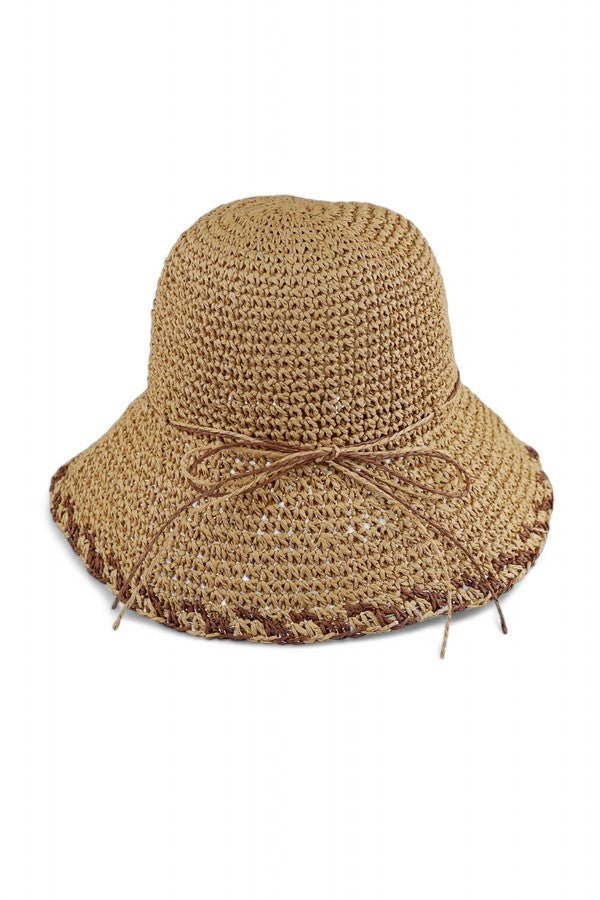 Crochet Straw Bucket Hat LA Jewelry Plaza