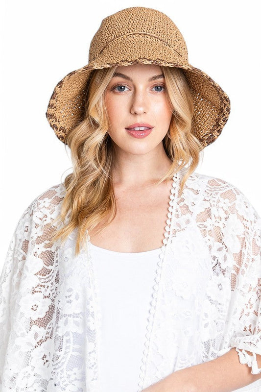 Crochet Straw Bucket Hat LA Jewelry Plaza