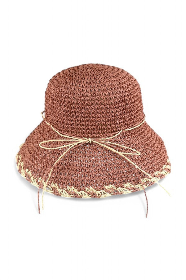 Crochet Straw Bucket Hat LA Jewelry Plaza