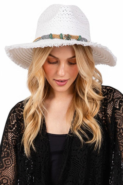 Starfish Charm Hatband Straw Sun Hat LA Jewelry Plaza