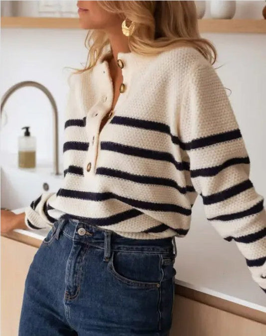 Striped Pullover Sweater  DAME BOHEME