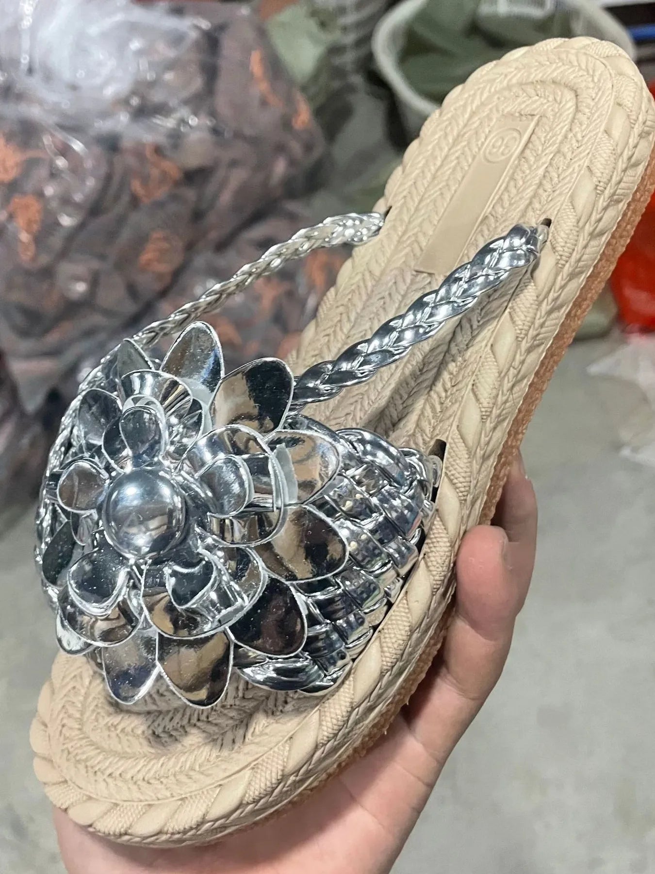 Floral Embellished Comfort Slide Sandals Trendsi