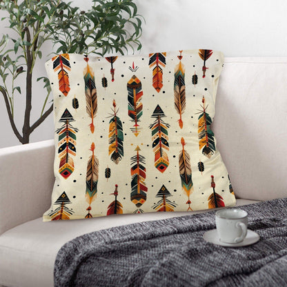 Aztec Feathers Pillow Case Made in America  DAME BOHEME