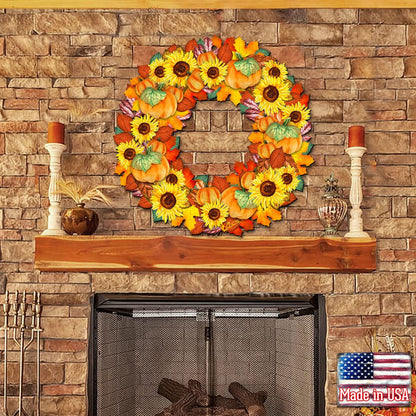 Fall Holiday Door Wreath by G. DeBrekht - Thanksgiving Halloween Decor - 8185305H  DAME BOHEME