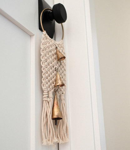 Macrame Cone Bells Door Hanger - Hand Tuned, Fair Trade Home  DAME BOHEME