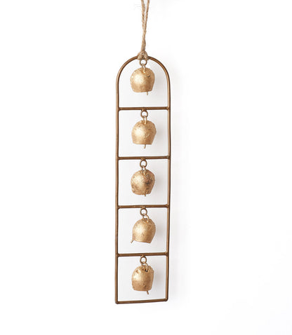 Rustic Bells Ladder Wall Hanging, Wind Chime - Hand Tuned  DAME BOHEME