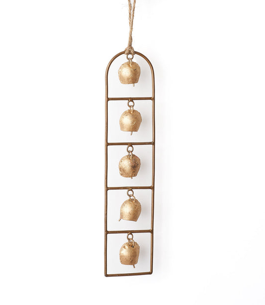 Rustic Bells Ladder Wall Hanging, Wind Chime - Hand Tuned  DAME BOHEME