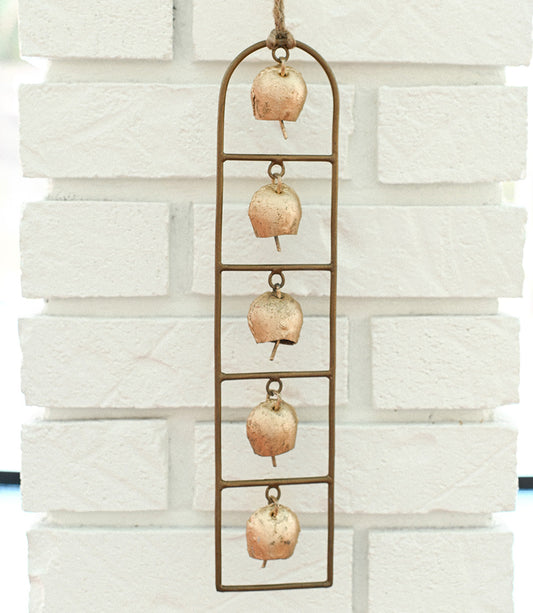 Rustic Bells Ladder Wall Hanging, Wind Chime - Hand Tuned  DAME BOHEME