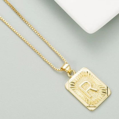 Classy Pendant Talia Initial Gold Letter Necklace Dani & Em