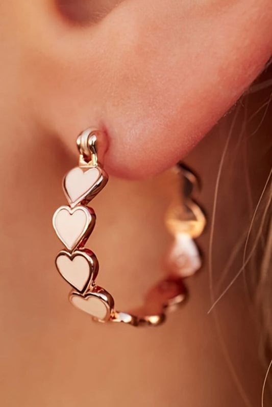 Heart Shape Small Hook Earrings  DAME BOHEME