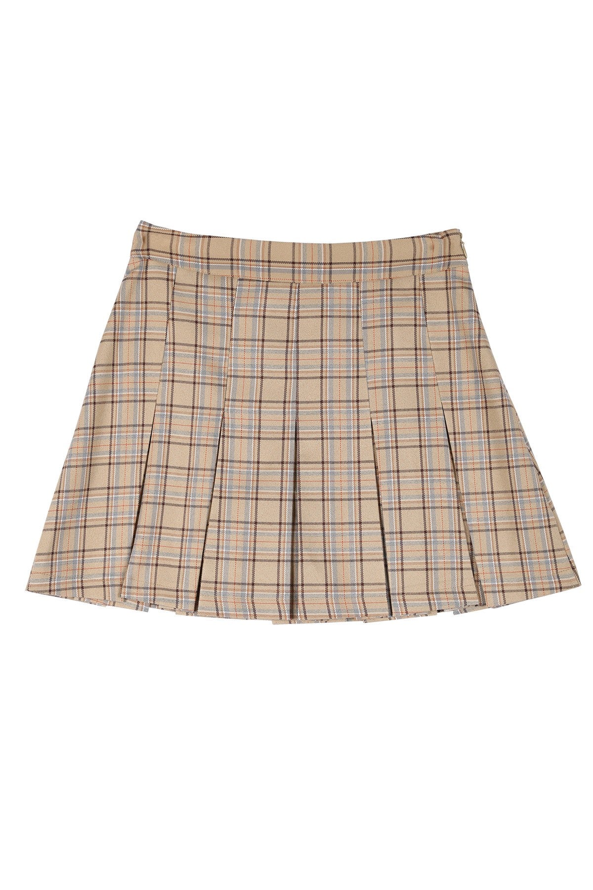 Lilou Plaid Pleated Mini Skirt for Women