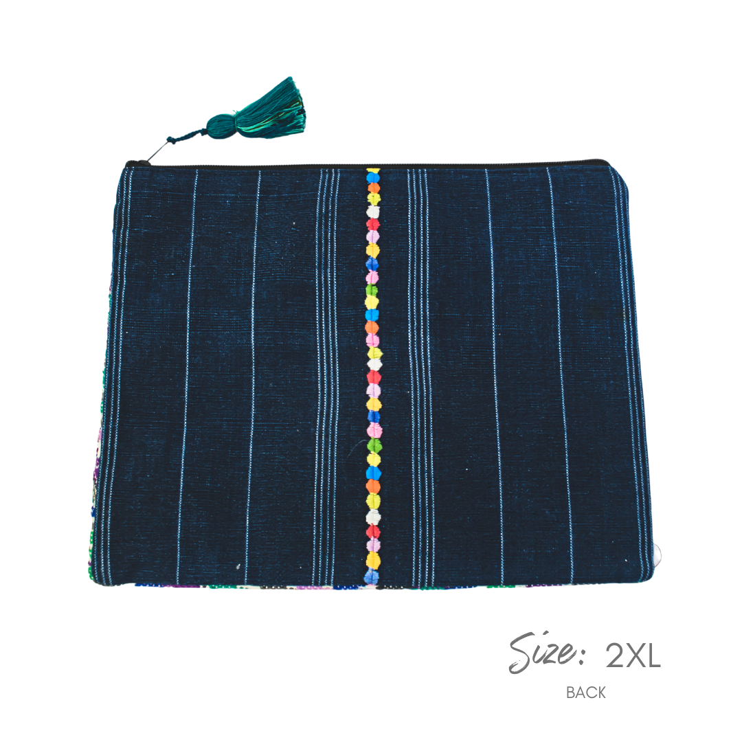 Maya Up-cycled Huipil Cosmetic One-of-a-Kind Bag (2XL) - Guatemala  DAME BOHEME