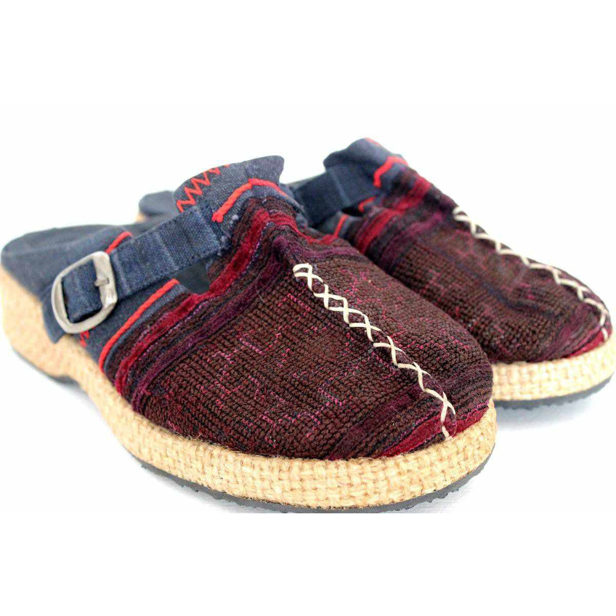 Vintage Hmong Textile Boho Upcycled Slip On Shoes - Thailand  DAME BOHEME