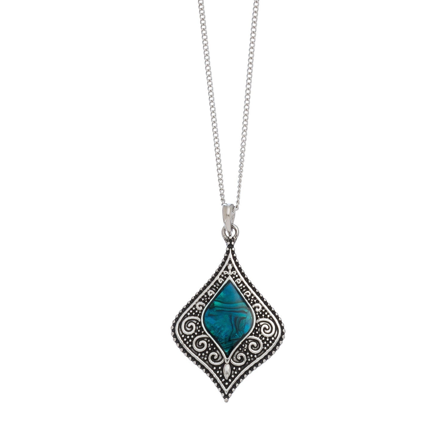 Abalone Dainty Pendant Necklace  DAME BOHEME