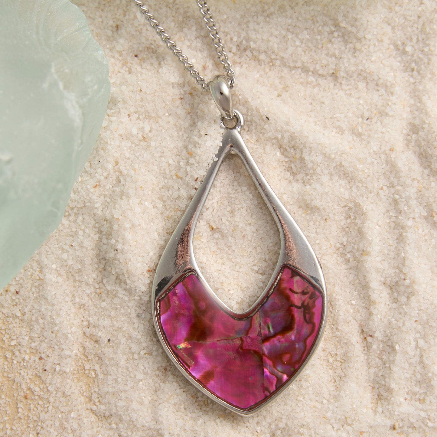 Abalone Dainty Pendant Necklace  DAME BOHEME