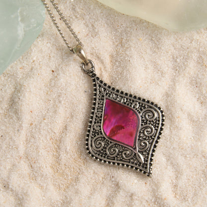Abalone Dainty Pendant Necklace  DAME BOHEME